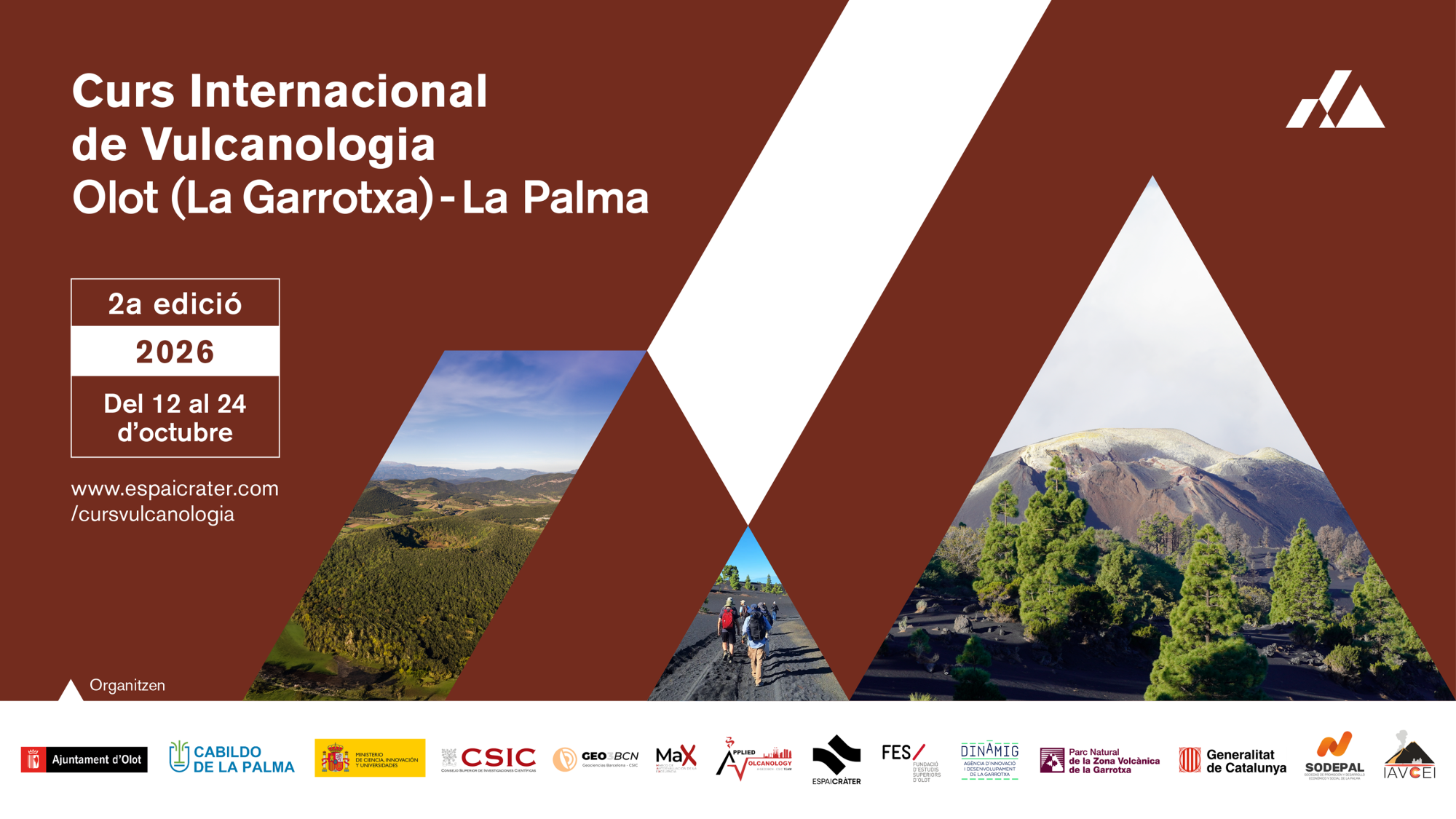 Cartell 2a edició Curs Internacional de Vulcanologia Olot (La Garrotxa)_La Palma