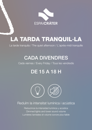 Cartell La tarda tranquil·la_Espai Cràter