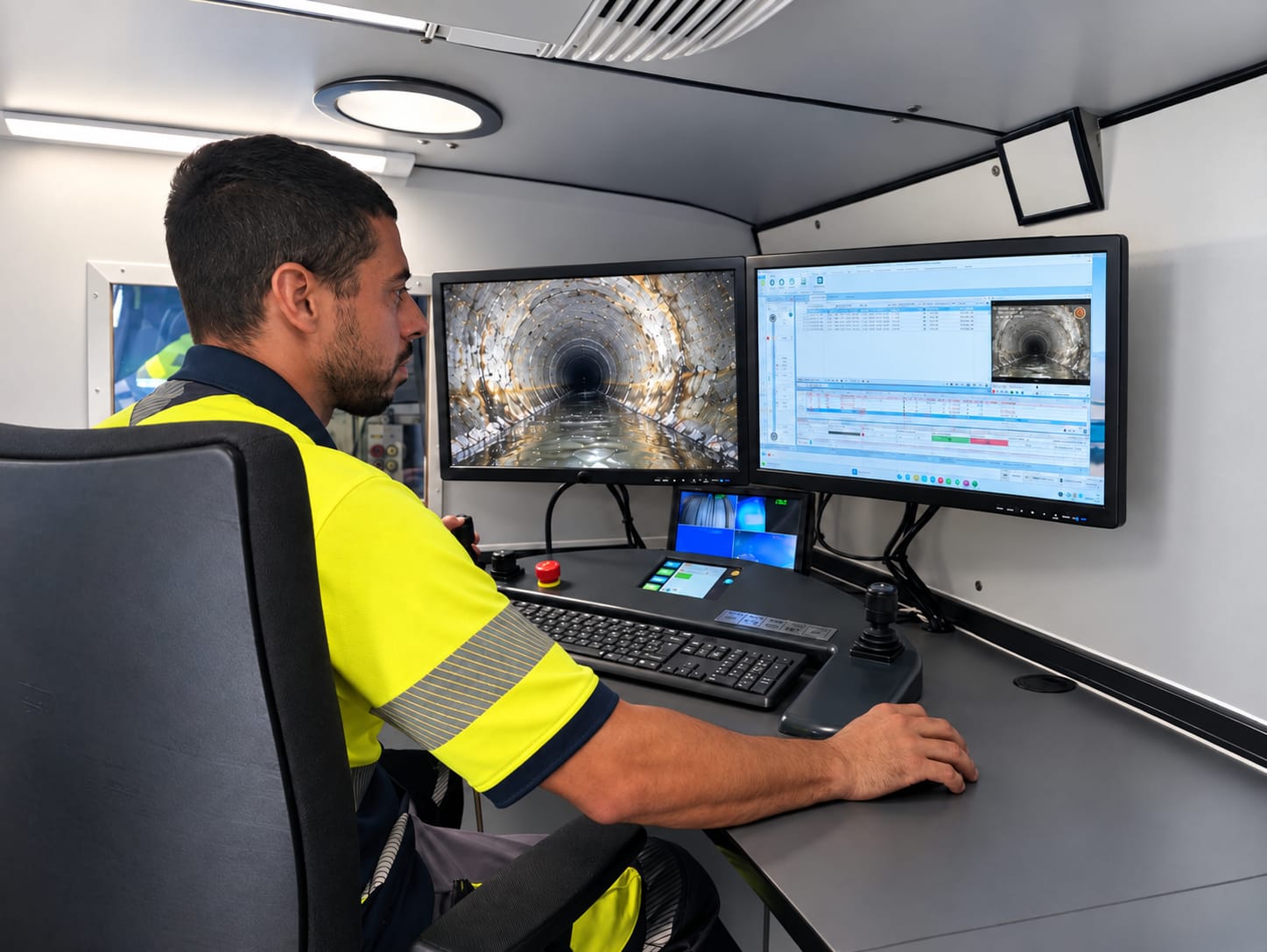 Inspecció de la xarxa de clavegueram amb càmera CCTV