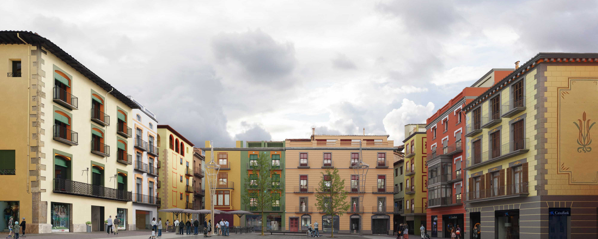 UnParellArquitectes_PlaçaMajorOlot_Vista_A-4_QuatreCaps